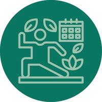 Wellness Routine Line Multi color Icon vector