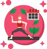 Wellness Routine Tailed Color Icon vector