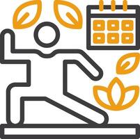 Wellness Routine Line Two Color Icon vector