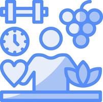 Self-Care Line Filled Blue Icon vector