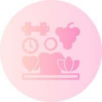 Self-Care Gradient Circle Icon vector