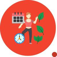 Stress Management Flat Shadow Icon vector