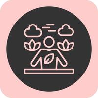 Relaxation Linear Round Icon vector