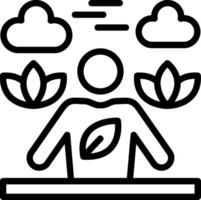 Relaxation Line Icon vector