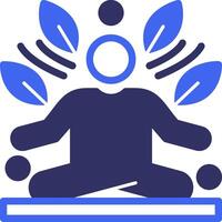 Meditation Solid Two Color Icon vector