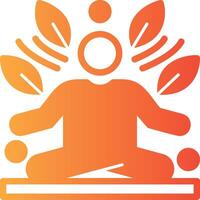 Meditation Solid Multi Gradient Icon vector