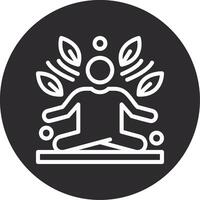 meditación invertido icono vector