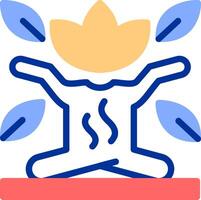 Mindfulness Color Filled Icon vector