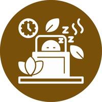 Sleep Glyph Circle Icon vector