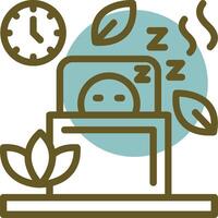 Sleep Linear Circle Icon vector