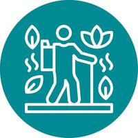 Active Rest Outline Circle Icon vector