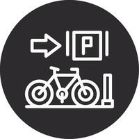 estacionado bicicletas invertido icono vector