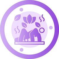 Foam Rolling Glyph Gradient Icon vector
