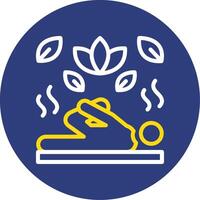 Stretching Dual Line Circle Icon vector
