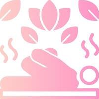Stretching Solid Multi Gradient Icon vector