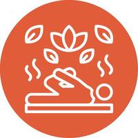 Stretching Outline Circle Icon vector