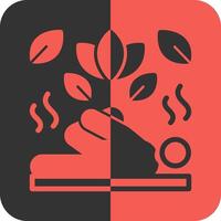 Stretching Red Inverse Icon vector