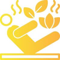 Posture Solid Multi Gradient Icon vector