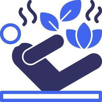 Posture Solid Two Color Icon vector