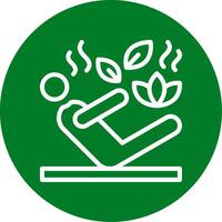 Posture Outline Circle Icon vector