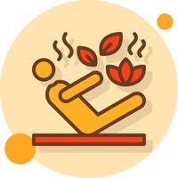 Posture Filled Shadow Circle Icon vector