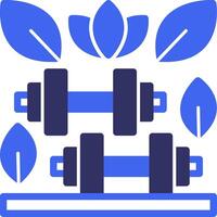 Dumbbells Solid Two Color Icon vector