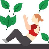 Bodyweight Exercises Flat Icon vector