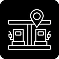 Gas Station Pin Vector Icon