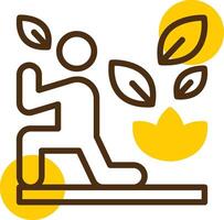 HIIT Yellow Lieanr Circle Icon vector