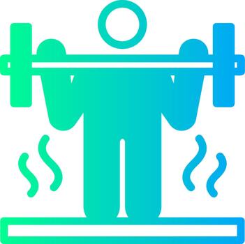 crossfit sólido multi degradado icono vector