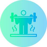 crossfit degradado circulo icono vector