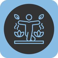 Zumba Linear Round Icon vector