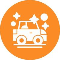 Car wash Glyph Circle Icon vector