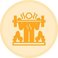 Calorie Burn Multicolor Circle Icon vector