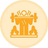 Calorie Burn Multicolor Circle Icon vector