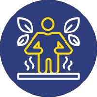 Resting Metabolic Rate Dual Line Circle Icon vector