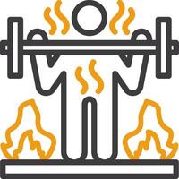 Calorie Burn Glyph Two Color Icon vector