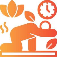 Active Minutes Solid Multi Gradient Icon vector