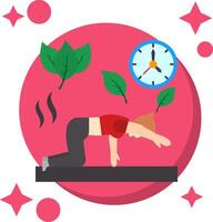Active Minutes Tailed Color Icon vector