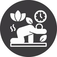 Active Minutes Glyph Circle Icon vector