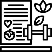 Fitness Goals Line Icon vector