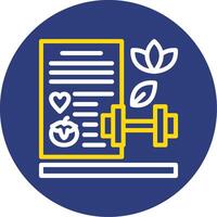 Fitness Goals Dual Line Circle Icon vector