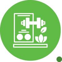Progress Tracking Glyph Shadow Icon vector