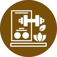 Progress Tracking Glyph Circle Icon vector