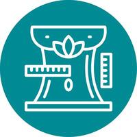 Body Measurements Outline Circle Icon vector
