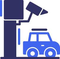 Parking security camera Solid Two Color Icon vector