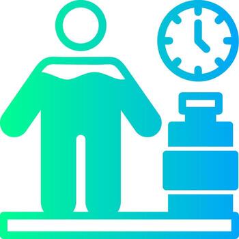 Hydration Goals Solid Multi Gradient Icon vector