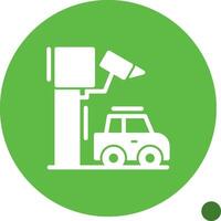 Parking security camera Glyph Shadow Icon vector