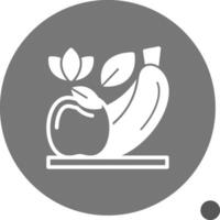 sano merienda glifo sombra icono vector