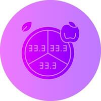 Portion Sizes Gradient Circle Icon vector